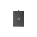 Variante noir - Housse pour ordinateur portable 16" personnalisable en cuir recycléavec logo