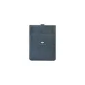 Variante bleu foncé - Housse pour ordinateur portable 16" personnalisable en cuir recycléavec logo