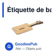 Étiquette de bagage personnalisable en cuir recyclé avec logo - Miniature 11