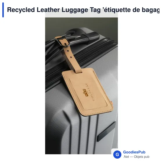 Étiquette de bagage personnalisable en cuir recyclé avec logo - Image 12
