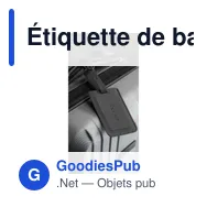 Étiquette de bagage personnalisable en cuir recyclé avec logo - Miniature 7
