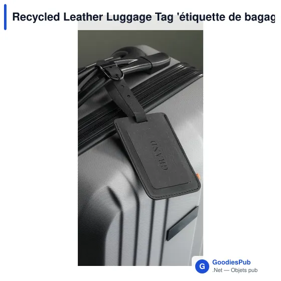 Étiquette de bagage personnalisable en cuir recyclé avec logo - Image 7