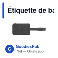 Étiquette de bagage personnalisable en cuir recyclé avec logo - Miniature 8