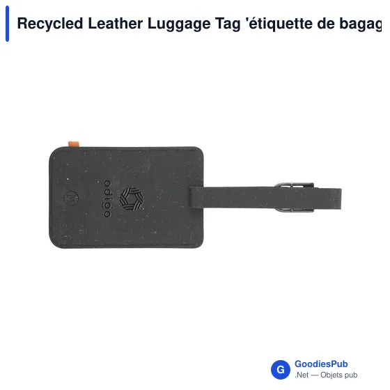 Étiquette de bagage personnalisable en cuir recyclé avec logo - Image 8