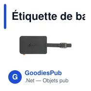 Étiquette de bagage personnalisable en cuir recyclé avec logo - Miniature 10