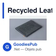 Étui à passeport personnalisable en cuir recyclé avec logo - MADE out of - Miniature 1