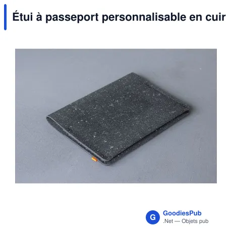 Étui à passeport personnalisable en cuir recyclé avec logo - MADE out of
