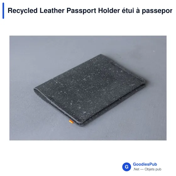 Étui à passeport personnalisable en cuir recyclé avec logo - MADE out of - Image 1