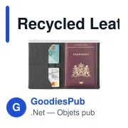 Étui à passeport personnalisable en cuir recyclé avec logo - MADE out of - Miniature 2