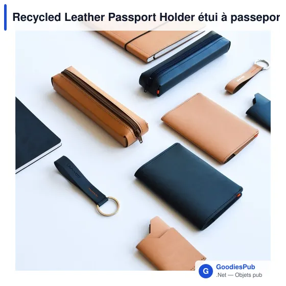 Étui à passeport personnalisable en cuir recyclé avec logo - MADE out of - Image 11