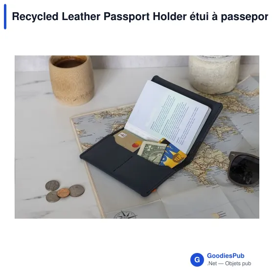 Étui à passeport personnalisable en cuir recyclé avec logo - MADE out of - Image 12