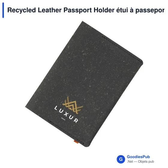 Étui à passeport personnalisable en cuir recyclé avec logo - MADE out of - Image 4