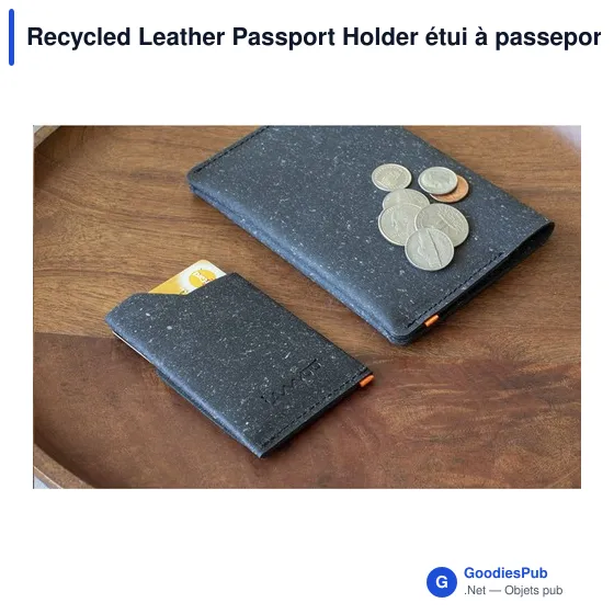 Étui à passeport personnalisable en cuir recyclé avec logo - MADE out of - Image 5