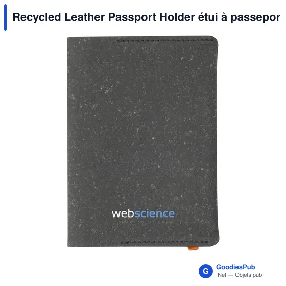 Étui à passeport personnalisable en cuir recyclé avec logo - MADE out of - Image 6