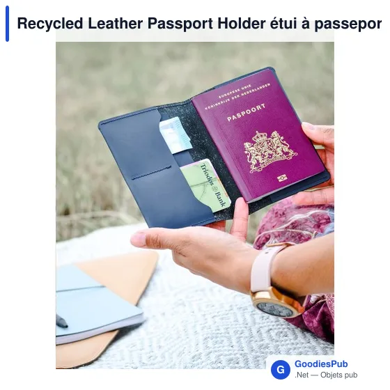 Étui à passeport personnalisable en cuir recyclé avec logo - MADE out of - Image 7