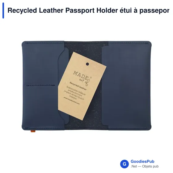 Étui à passeport personnalisable en cuir recyclé avec logo - MADE out of - Image 8