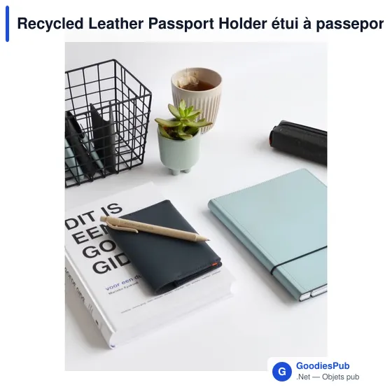 Étui à passeport personnalisable en cuir recyclé avec logo - MADE out of - Image 10
