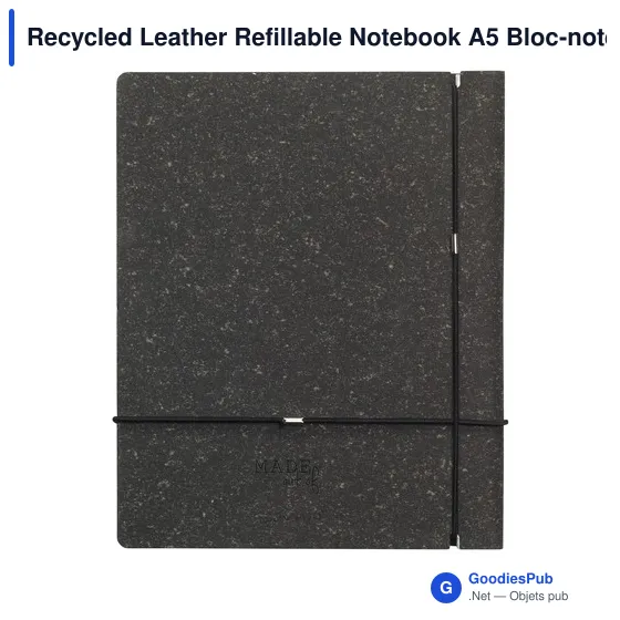 Carnet A5 personnalisable en cuir recyclé avec logo - MADE out of - Image 2