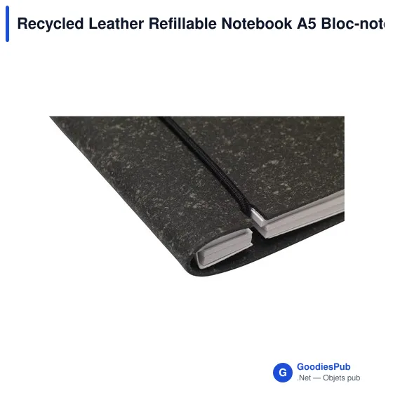 Carnet A5 personnalisable en cuir recyclé avec logo - MADE out of - Image 5