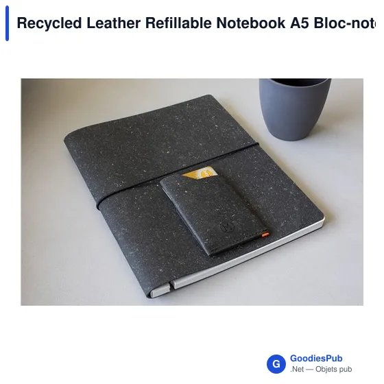 Carnet A5 personnalisable en cuir recyclé avec logo - MADE out of - Image 6