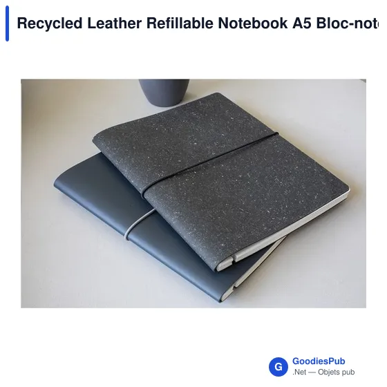 Carnet A5 personnalisable en cuir recyclé avec logo - MADE out of - Image 7