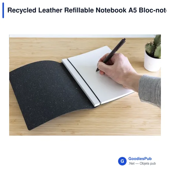 Carnet A5 personnalisable en cuir recyclé avec logo - MADE out of - Image 10