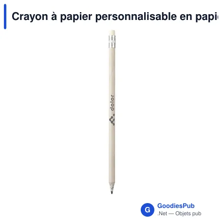Crayon à papier personnalisable en papier recyclé avec logo