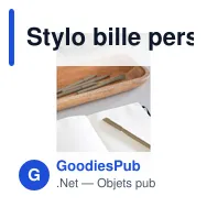 Stylo bille personnalisable en papier recyclé avec logo - Miniature 1
