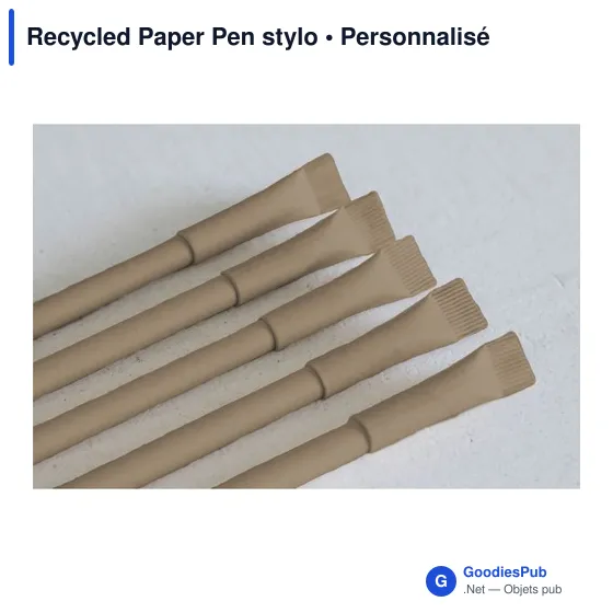 Stylo bille personnalisable en papier recyclé avec logo - Image 7