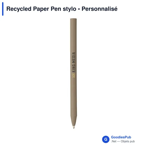 Stylo bille personnalisable en papier recyclé avec logo - Image 9