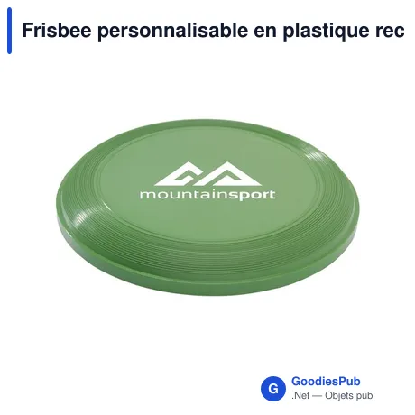 Frisbee personnalisable en plastique recyclé avec logo