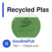 Frisbee personnalisable en plastique recyclé avec logo - Miniature 2