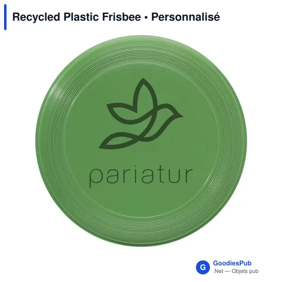 Frisbee personnalisable en plastique recyclé avec logo - Image 2