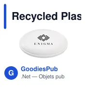Frisbee personnalisable en plastique recyclé avec logo - Miniature 3