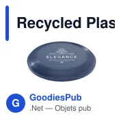 Frisbee personnalisable en plastique recyclé avec logo - Miniature 5