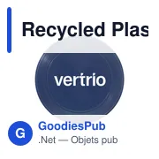 Frisbee personnalisable en plastique recyclé avec logo - Miniature 6
