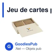 Jeu de cartes personnalisable en papier recyclé avec logo - Miniature 1