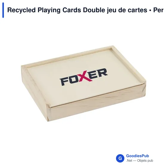 Jeu de cartes personnalisable en papier recyclé avec logo - Image 2