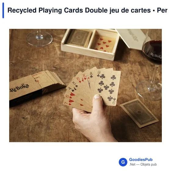 Jeu de cartes personnalisable en papier recyclé avec logo - Image 4