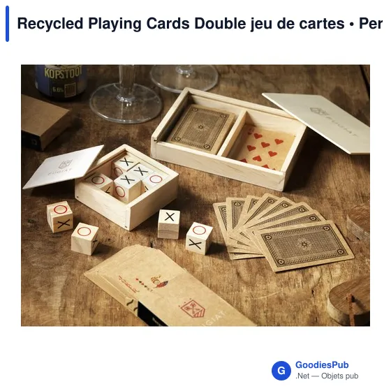 Jeu de cartes personnalisable en papier recyclé avec logo - Image 5