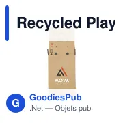 Jeu de cartes personnalisable en papier recyclé avec logo - Miniature 1