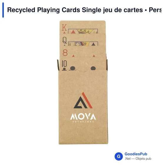 Jeu de cartes personnalisable en papier recyclé avec logo - Image 1