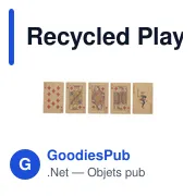 Jeu de cartes personnalisable en papier recyclé avec logo - Miniature 2