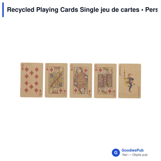 Jeu de cartes personnalisable en papier recyclé avec logo - Image 2