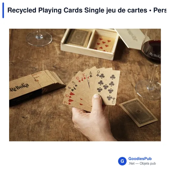 Jeu de cartes personnalisable en papier recyclé avec logo - Image 3