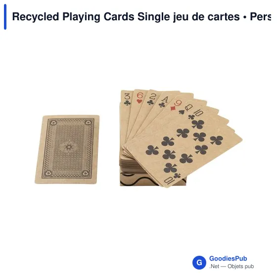 Jeu de cartes personnalisable en papier recyclé avec logo - Image 5