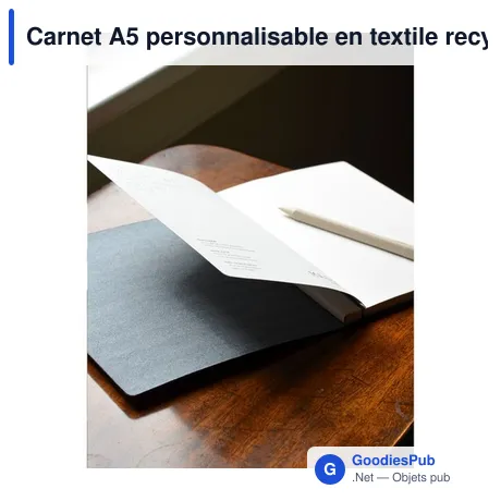 Carnet A5 personnalisable en textile recyclé avec logo