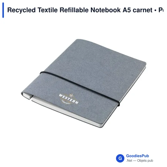 Carnet A5 personnalisable en textile recyclé avec logo - Image 6