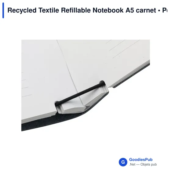 Carnet A5 personnalisable en textile recyclé avec logo - Image 7