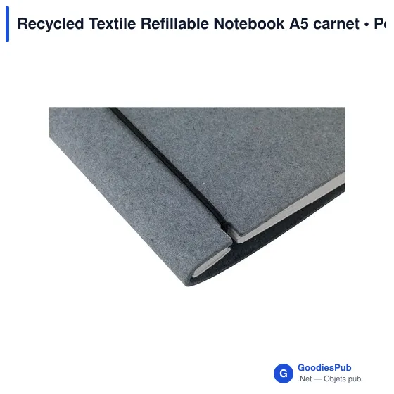 Carnet A5 personnalisable en textile recyclé avec logo - Image 8